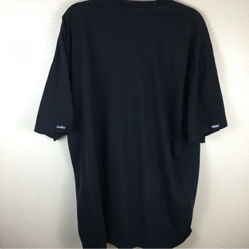 Crooks & Castles Streetwear Short Sleeve Black T-Shirt Red White Graphic Sz 3XL - Picture 6 of 12